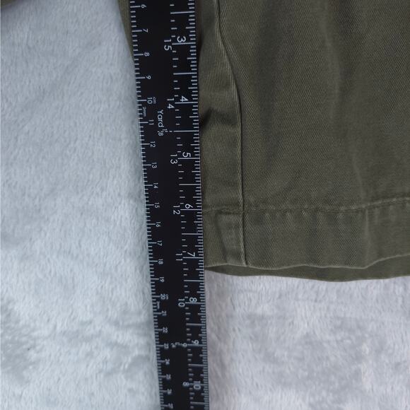 Nautica Explorer Shorts Mens XL Loose Fit Army OD Green Cotton Elastic Keyclip - Picture 4 of 11